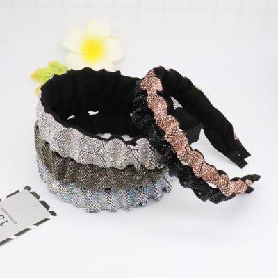 China Wholesale New Vintage High Quality Popular Luxury Rhinestone Headband Bling Gemstone Hair Accessories For Ladies for sale