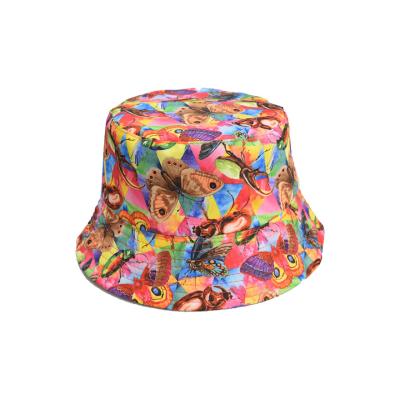 China Wholesale New Design Image Flower Fruit Printing Bucket Hat Cheap Summer Sun Hat for sale