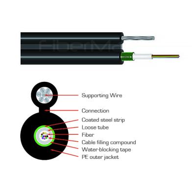 China GYXTC8S Figure 8 Central Loose Tube Cable , GYTA Outdoor Optical Fiber Cable With Yarn for sale