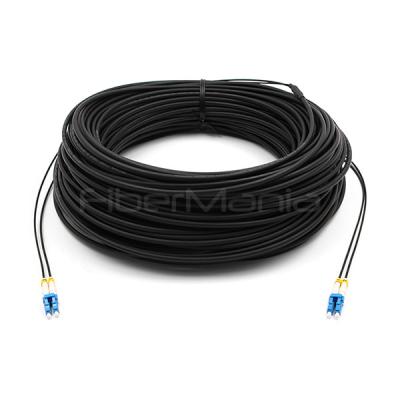 China Base Station FTTA Solutions Outdoor LC/UPC-LC/UPC 2 Cores OS2 Black LSZH Patch Cord for sale