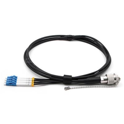 China Indoor And Outdoor ODC Plug To LC UPC Cable 4 Cores 9/125 OS2 TPU Jacket for sale