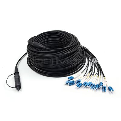 China FTTA OptiTap MPO To 12xLC UPC Duplex Fiber Patch Cable 9/125 G.657.A1 LSZH Jacket for sale