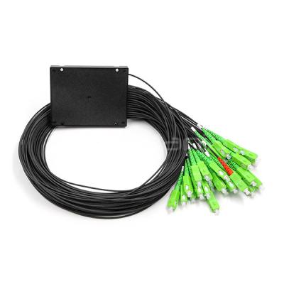 China 1x32 Fiber Splitter LGX Module With ABS Module Input Of Output 2.0mm OFNR Black for sale