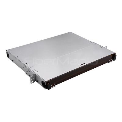 China Silver Fiber Optic Distribution Panel Rack Mount 1U 19 Inch 3 LGX SC Adapter Panel for sale