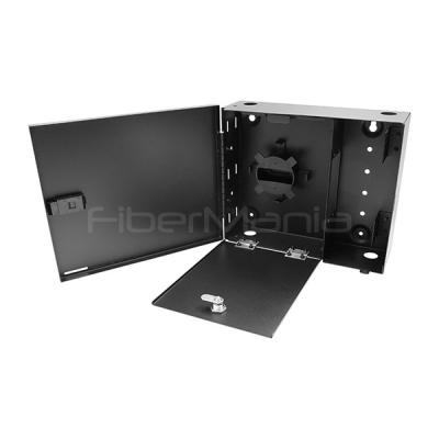 China Compact Wall Mount Fiber Enclosure Customized Logo With Single Door Black for sale