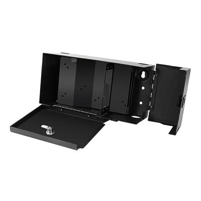 China Black Wall Mount Fiber Enclosure Holds 2 LGX Adapter Panels OEM packaging for sale