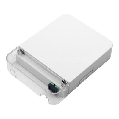 China IP65 FTTH Fiber Optic Termination Box 1 Port SC APC Single Mode Type Plastic Housing for sale