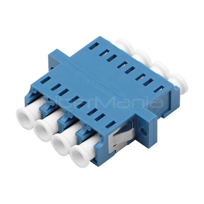 China Blue LC To LC Coupler Single Mode Quad Fiber Adapter For FTTX for sale