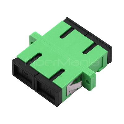 China SC APC To SC APC Adapter , Green Single Mode Duplex Fiber Adapter for sale