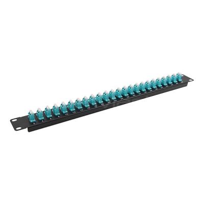 China Black Fiber Optic Adapter Panels 24 Port LC Fiber Patch Panel for sale