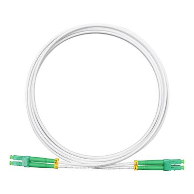 China Indoor LC APC To LC APC Patch Cord , Duplex Single Mode OS2 Fiber Cable for sale