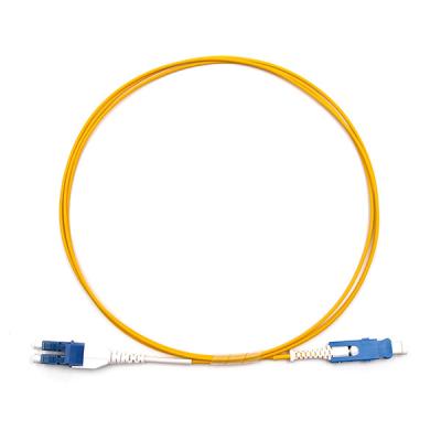 China LC UPC Uniboot To SN UPC Single Mode Optical Fiber Cable OS2 OFNR Fiber Cable for sale