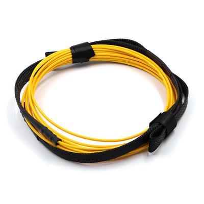 China SC APC Fiber Optic Breakout Cable LSZH Patch Cord 3.0mm Yellow Both End With Handle for sale