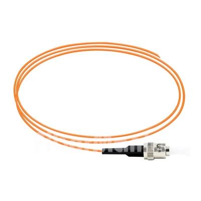 China ST/UPC 0.9mm Simplex Multimode Fiber Optic Pigtail Orange Jacket for sale