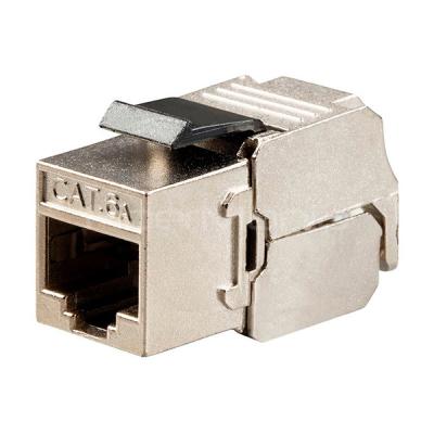 China CAT.6A FTP Zinc Die-casting Toolless Keystone Jack Module 180 Degree Slim Type for sale