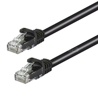 China CAT.5E Booted Unshielded (UTP) Ethernet Network Patch Cable Black for sale