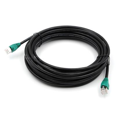 Китай Защищенный CAT.7 SFTP Patch Cable 26AWG Черный пиджак W/Зелёный сапог T568B продается