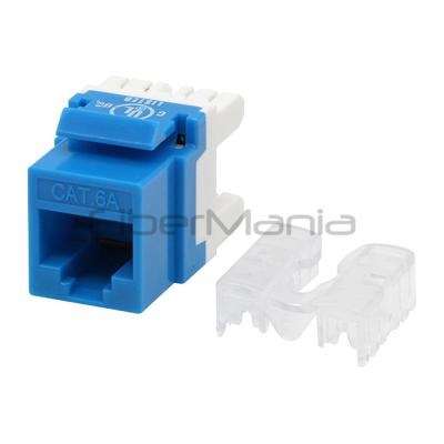 Cina Corpo corto CAT.6A UTP Keystone Jack Color blu Cablaggio Jack modulari in vendita