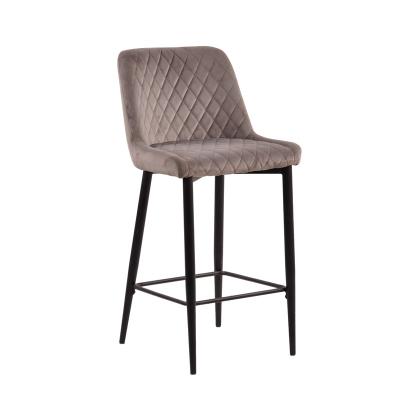 China Modern hot sale metal comfortable bar stool velvet fabric wholesale morden bar chair for sale