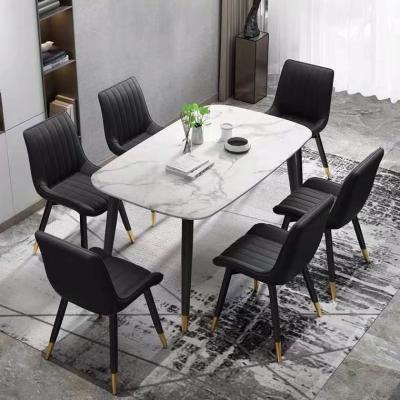 China High Quality Modern Restaurant Furniture Modern Stable Rectangular Dining Table Marble Table Set for sale