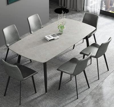 China Modern Household Marble Restaurant Dining Table Rectangular Northern Europe Table Dining Table for sale