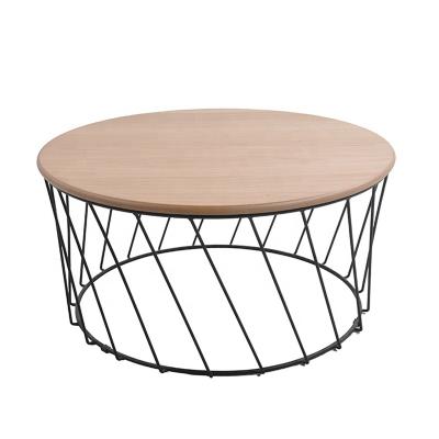 China Round center coffee table metal frame tea cafe sofa side coffee table for living room furniture for sale