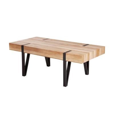 China Liiving Natural Wood Coffee Table Home Furniture Room MDF Top Sofa Center Table for sale