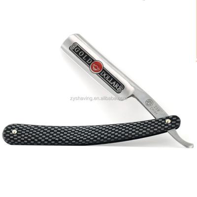 China Dollar 208 100% Single Shaving Gold Blade ZY Throat Ready Handmade Cut Single Blades Barber Straight Razor for sale