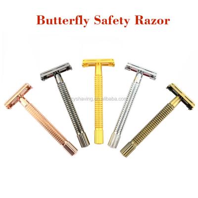 China Single Blade ZY Shenzhen Butterfly Long Handle Double Edge Safety Shaving German Razors for sale