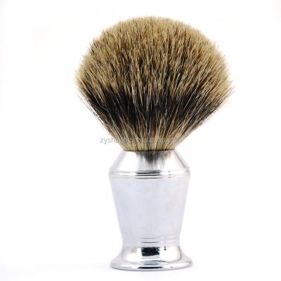 China Best Shaving Brush ZY Hair Shaving Brush Pure Alloy Handle Men's Best Badger Facial Beard Brushes New for sale