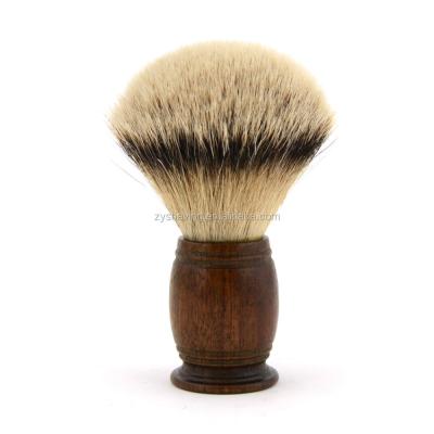 China Silvertip Shaving Brush Rosewood Handle Silvertip Badger Hair 30*80mm Barber Beard Shaving Brush Great Quality for sale