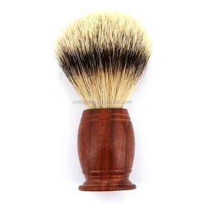 China Hard Shaving Brush ZYLuxury Rosewood + SILVERTIP Best Badger Hair Handle Men Shaving Brush for sale