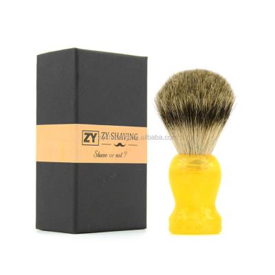 China Shave Brush 100% Pure Badger Shaving Brush-black engineered handle for the best shave of your life. for, safety razor, double edge razor for sale