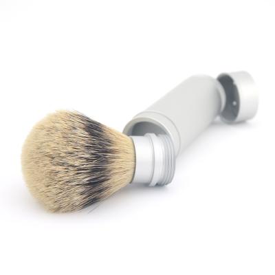 China High Quality Pure Hair Knots Badger Brush Shaving Brush Aluminum Handle for sale