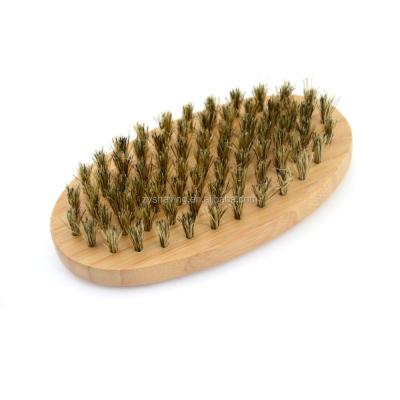 China ZY Amazon Brush Round Wholesale Hot Selling Boar Bristle Handle Bamboo Beard Brush for sale