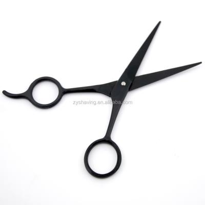 China 4.5 Inch 4 Chrome Stainless Steel Mustache Trimmer Black Hairdressing Scissors Makeup Tool Pro Scissors Beard Scissors for sale