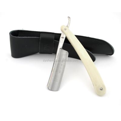 China Hot Sale Barber Shaving Straight Razor from ZY Amazon Shaving Brush with Black Leather Pouch for sale