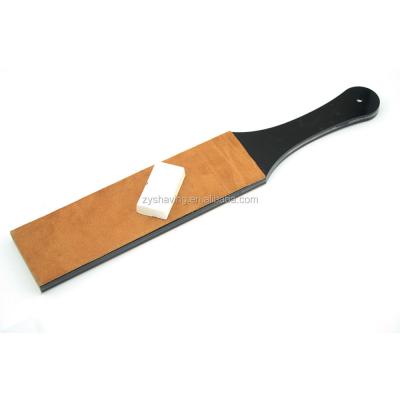 China Genuine Leather Wholesale Leathers Razor Compound Board & Kit , Acrylic Double Sided Paddle Leather With Polishing Compounds for sale