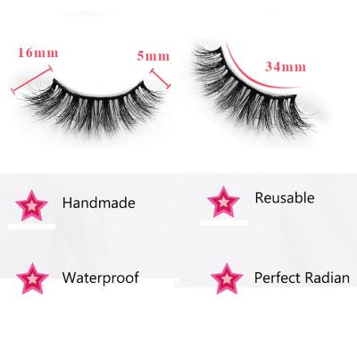 China Long Real Mink Strip Lashes Private Label Wholesale Natural Packaging 3D Mink Eyelashes For Women for sale