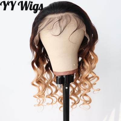 China Color 1B 27 Curly Wigs Hair Full Lace Long Curly Wig Mixed Color Natural Hairline for sale