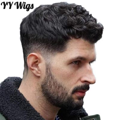 China Remy Hair Natural Black Hair Toupee For NG 8x10 Men's PU Toupee Hair Replacement Wig 8x10 Peel Off PU Toupee for sale