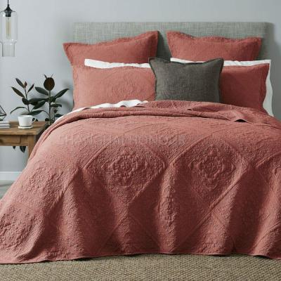 China CLASSIC floral bed cover comforter set bedspread for embroidery microfiber cotton solid color for sale