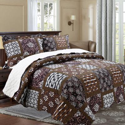 China Home King Size Quilt With Same Sherpa Print Fashion In 2018 for sale