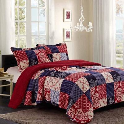 China Latest Fashion Winter Home Polyester Fleece Flannel Comforter Warm Coral Quilt for sale