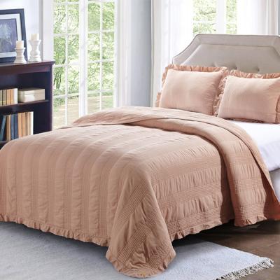 China Disposable 100% Polyester Microfiber Plain Dyed Sheet Set Cheap Bedding Set for sale