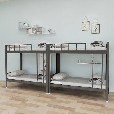 China HUIYANG Modern Safety Double Platform With Bed Dormitory Cast Iron Metal Beds Frame Storage Twin Bed Steel Frame Large For Student for sale