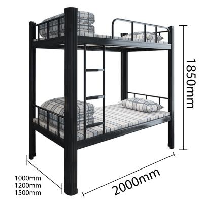 China HUIYANG Modern Easy Assemble 2 Tier Bunk Bed Layer Cold Rolled Steel Double Decker Beds For Worker Navy Intellectual Military for sale