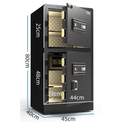 China Keeping Valuables Secure Cabinet Double Door Cash Money Cabinet Home Security Storage High Quality Safe Metal Locker Steel Material For Jewelry for sale