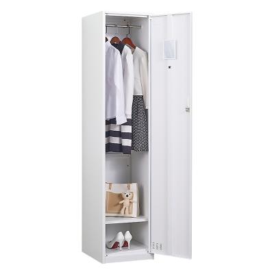 China Factory Made Adjustable Naturalistic Cloth Stable Rack (Other) for Single Door Modern Single Steel Locker Style Wardrobe Metal Steel Cabinet for sale