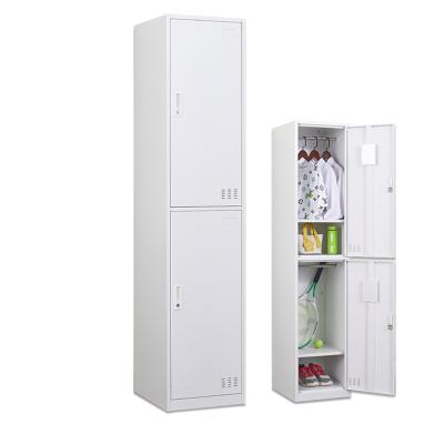 China Luoyang Huiyang Locker Metal Foldable Single Wardrobe With 2 Doors Steel Cabinet Bedroom Furniture for sale